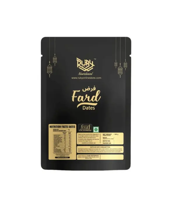 Premium Fard Dates – Pack of 2 (500 g × 2) | Firm Texture, Mild Natural Sweetness - Image 2 - Ruby Online