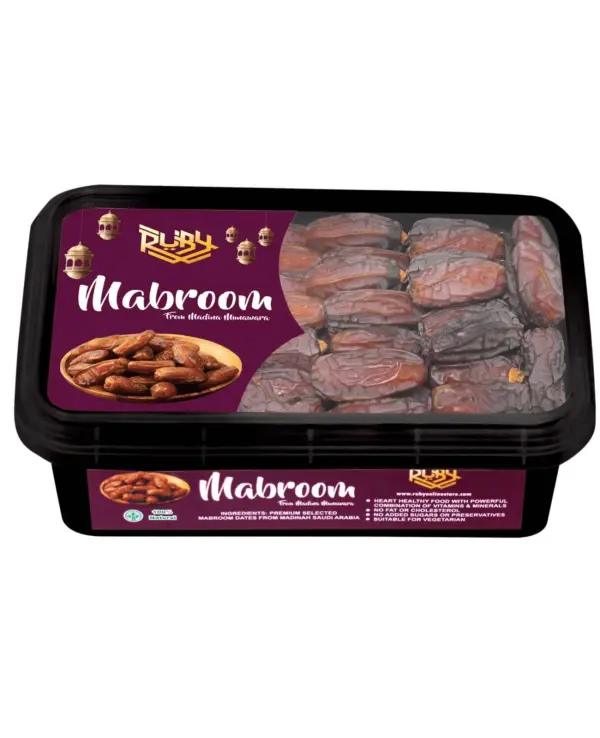 Mabroom Premium Dates – Long Slender Shape, Mildly Sweet & Chewy Texture