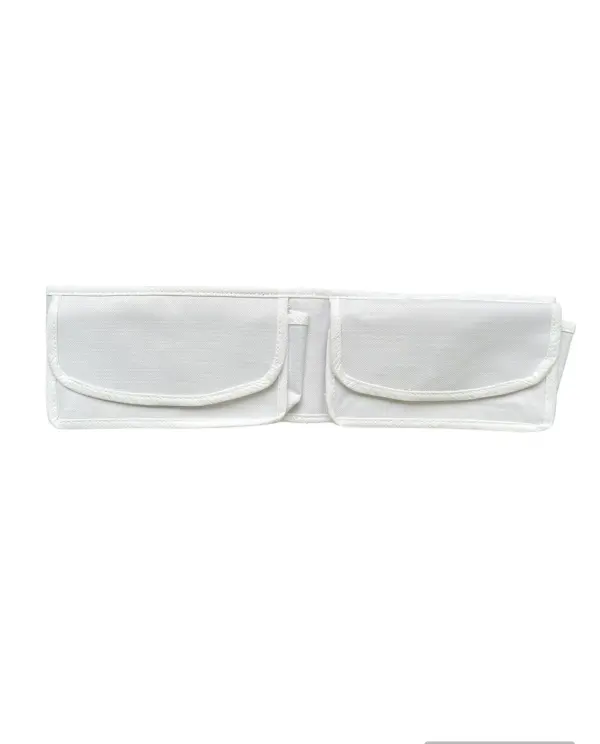 Ruby White Ihram Belt with Dual Pouches – Adjustable Washable Hajj & Umrah Utility Waist Belt - Image 2 - Ruby Online