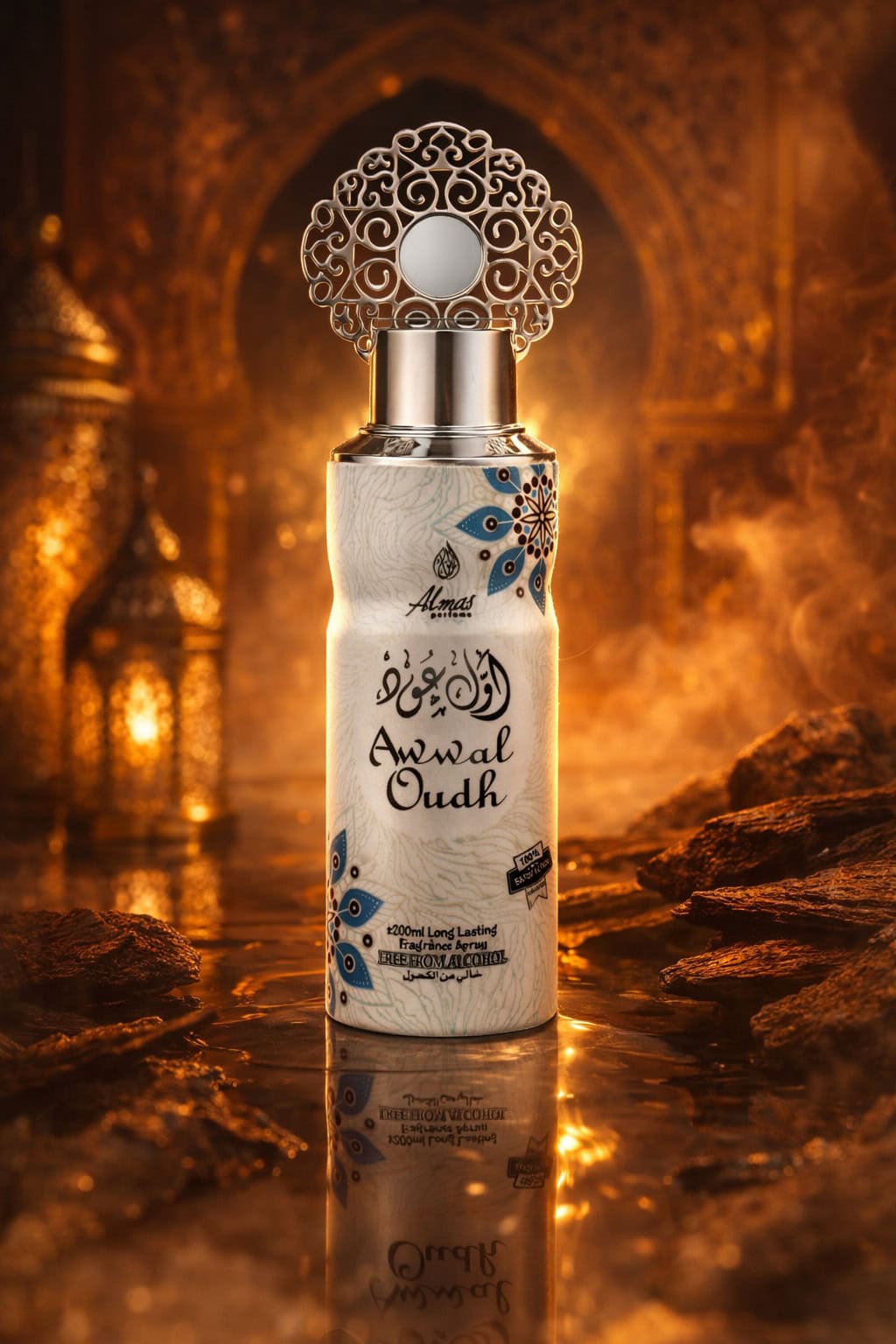 Almas Awwal Oudh Premium Body Spray 200ml – Long Lasting Oriental & Woody Perfume - Image 4 - Ruby Online