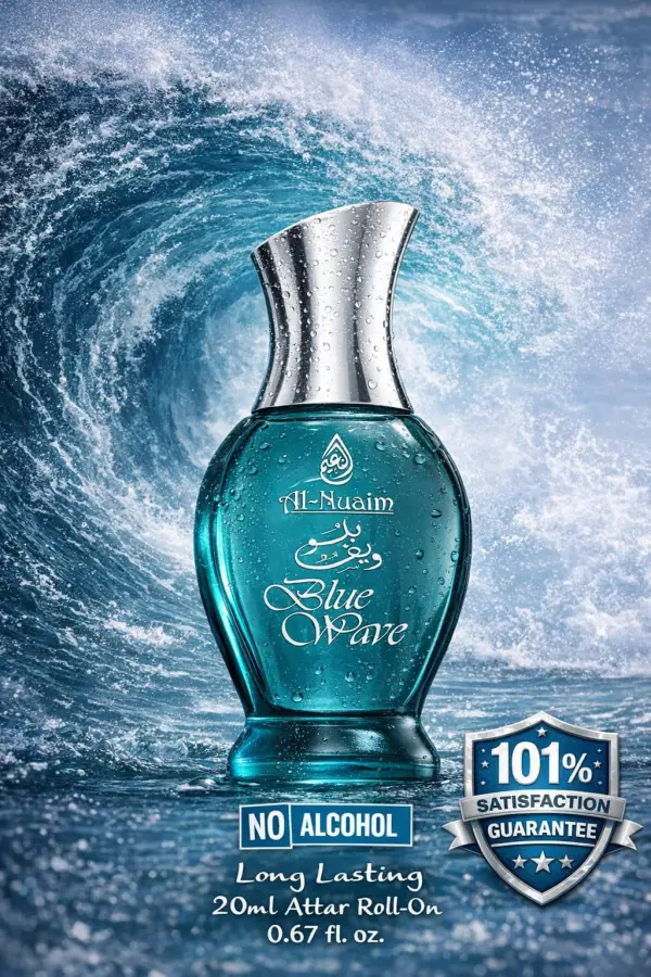 Al Nuaim Blue Wave Premium Attar Roll-On 20ml – Alcohol Free Long Lasting Fresh Aqua Fragrance - Image 2 - Ruby Online