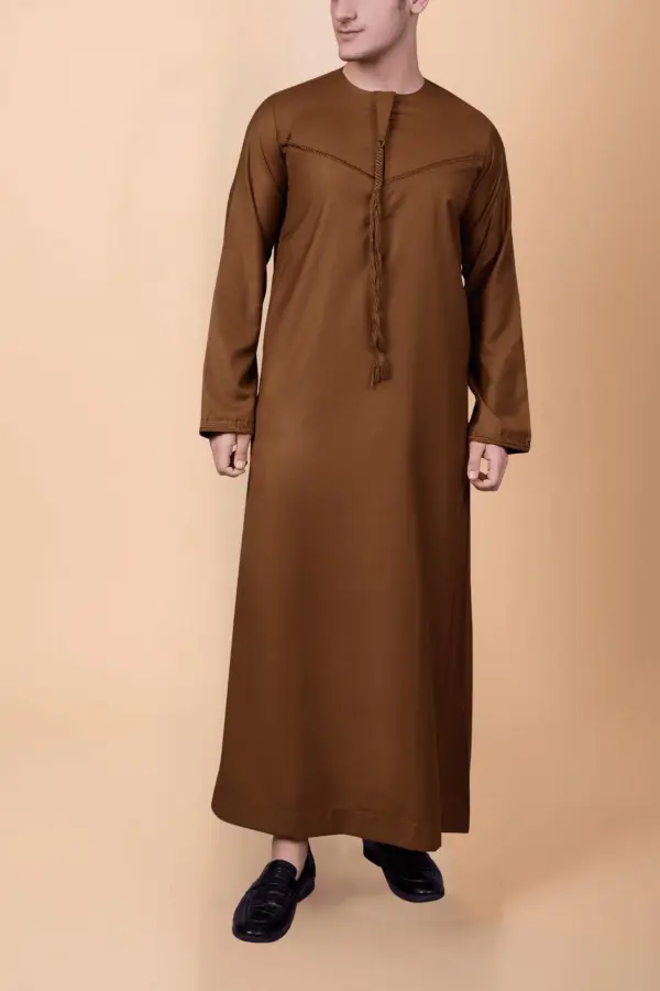 Men’s Brown Emirati Thobe with Tassel