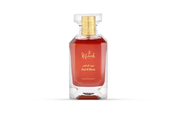 Rifaah Oud Al Khaas Extrait de Parfum 100ml – Deep Ruby Luxury Oud Perfume with Gold Signature Bottle - Image 5 - Ruby Online